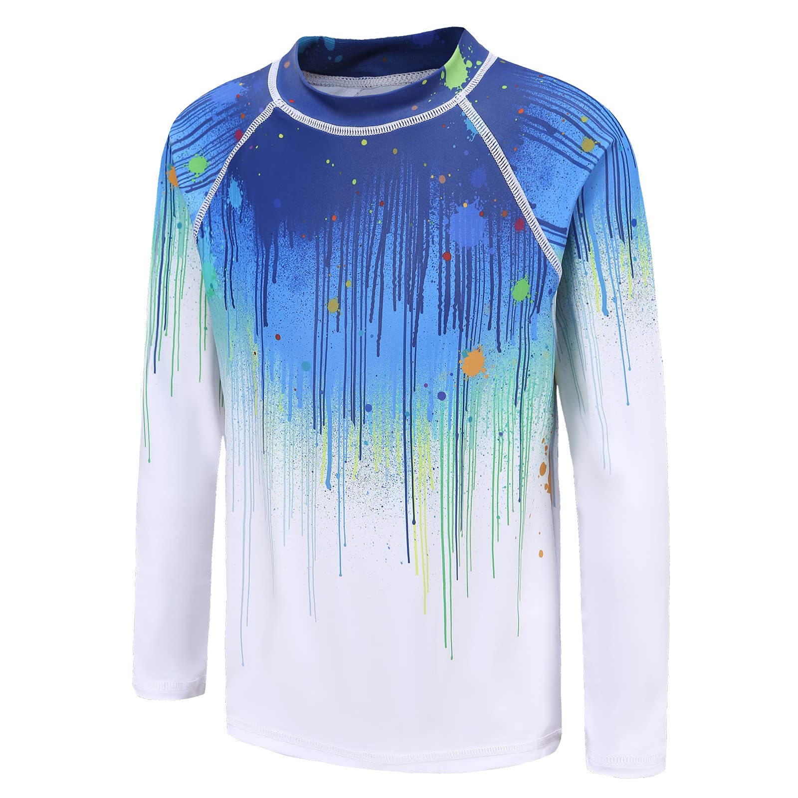 Aisyee Schwimmshirt Jungen Einteiler Langarm Badeshirt Kinder Jungen Badeanzug 122 164/7-16 Jahre