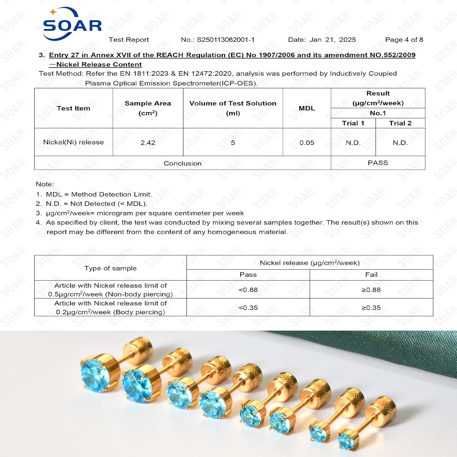 Hopply Hypoallergenic G23 Pure Titanium Earrings for Women Men,20G Implant Grade Flatback 5A Cubic Zirconia Earrings Studs for Sensitive Ears Jewelry Gift - Image 3