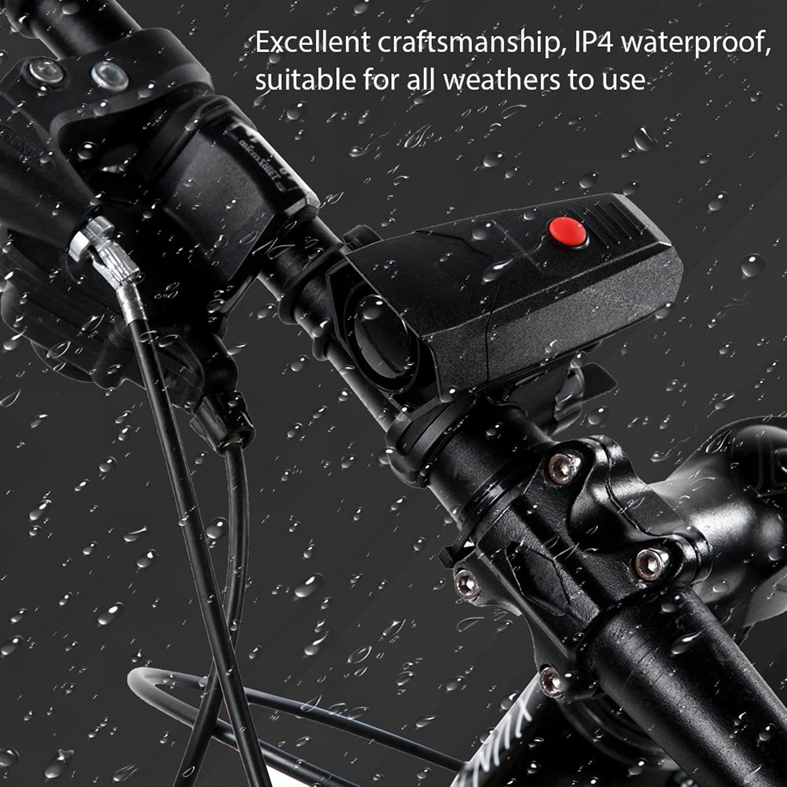 Keenso Klaxon de Vélo, Sonnette D'alarme pour Guidon de Vélo 110 DB, électrique
