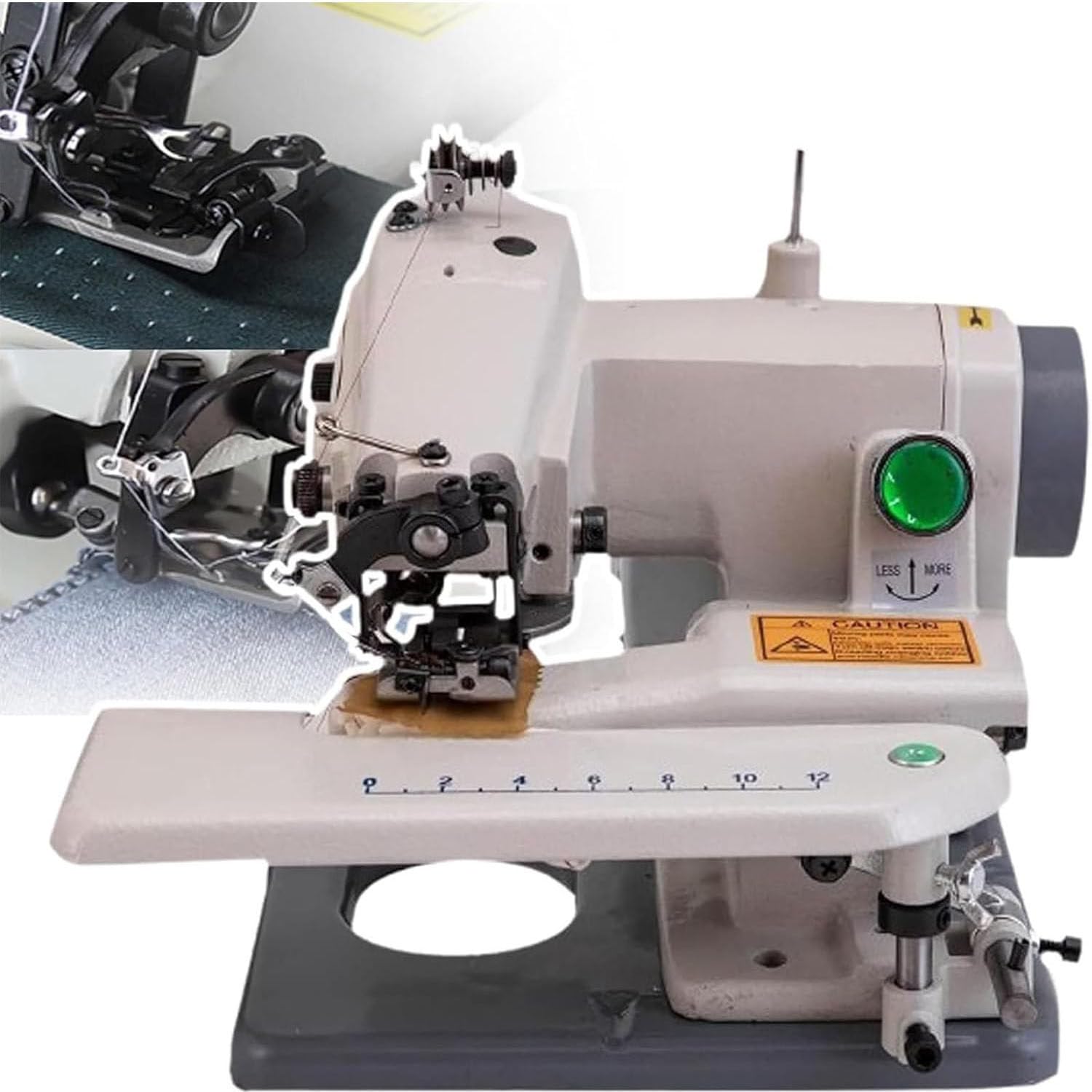 Máquina Dobladillos Puntada Invisible con 10 Agujas para Arreglos Profesionales - Máquina Coser Y Bordar Portátil para Dobladillos Pantalones con Pedal,Velocidad Máxima: 1200 RPM