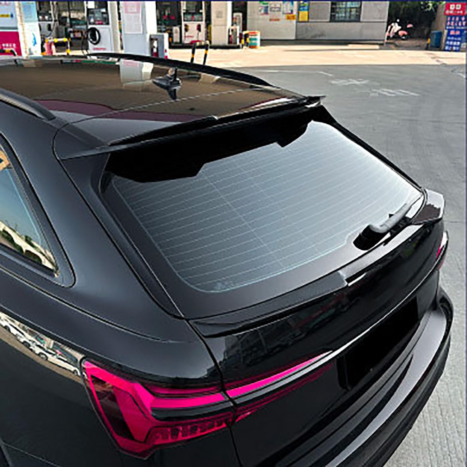 YPFYBHD Compatible with Audi A6 C8 Avant Allroad Variant 2019-2024, Car Rear Roof Trunk Spoiler Wing Air Deflector Tuning Exterior Accessories,glossy black