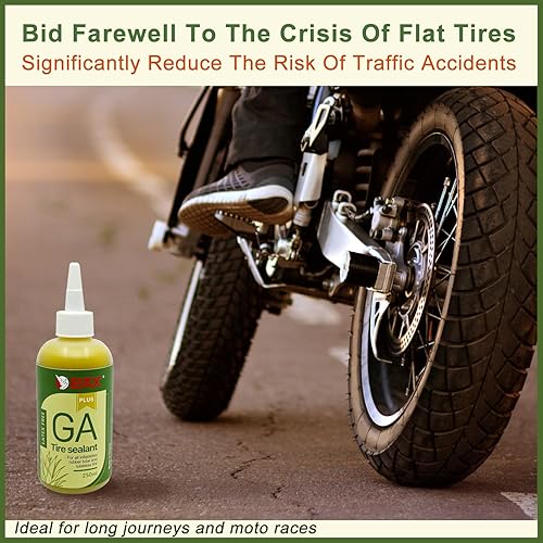 Miniatura 6 de PAX Sellador de neumáticos GA de 8.5 fl oz, salvador de prevención plana, sellado fuerte, no corrosivo, apto para motocicletas y bicicletas,
