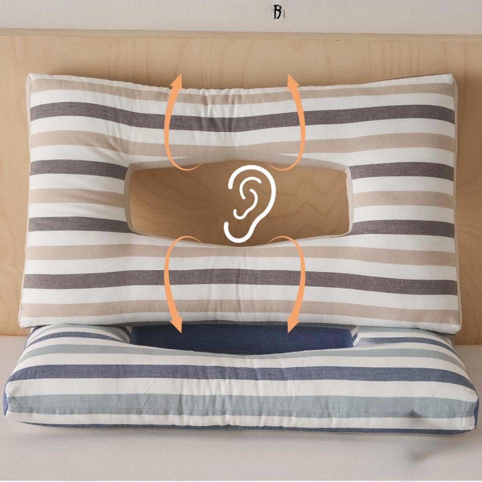 ATORSE Ear Piercing Pillow Ear Hole Pillow for Earplugs Wearing Earrings Headphones Coffee 2