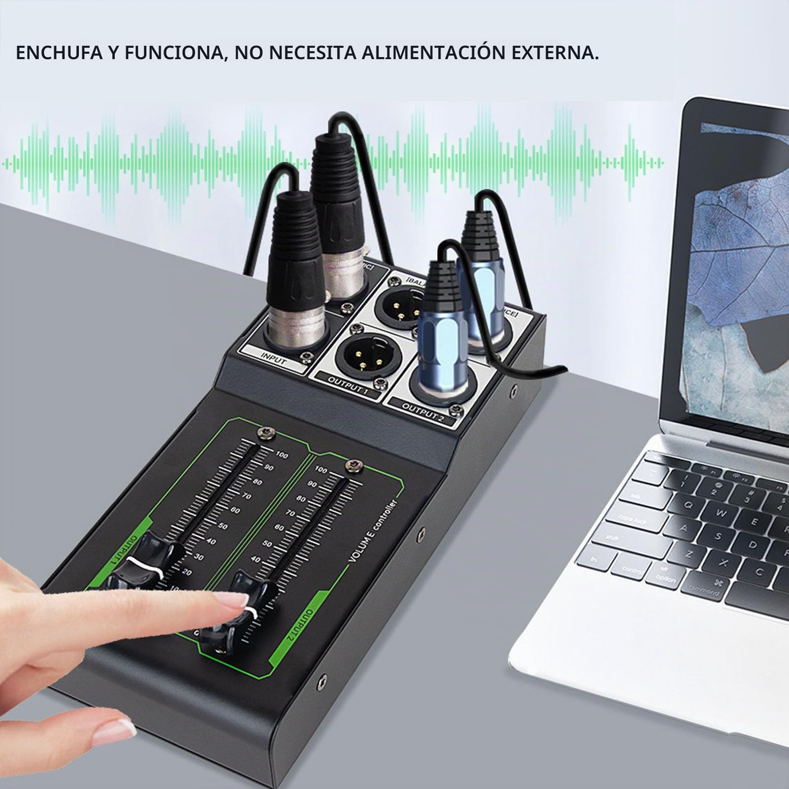 Controlador de Volumen Pasivo, Ajustador de Nivel de Sonido Controlador de Estudio Pasivo, Controlador de Volumen de Monitor Estéreo Pasivo, Controlador de Volumen Estéreo para