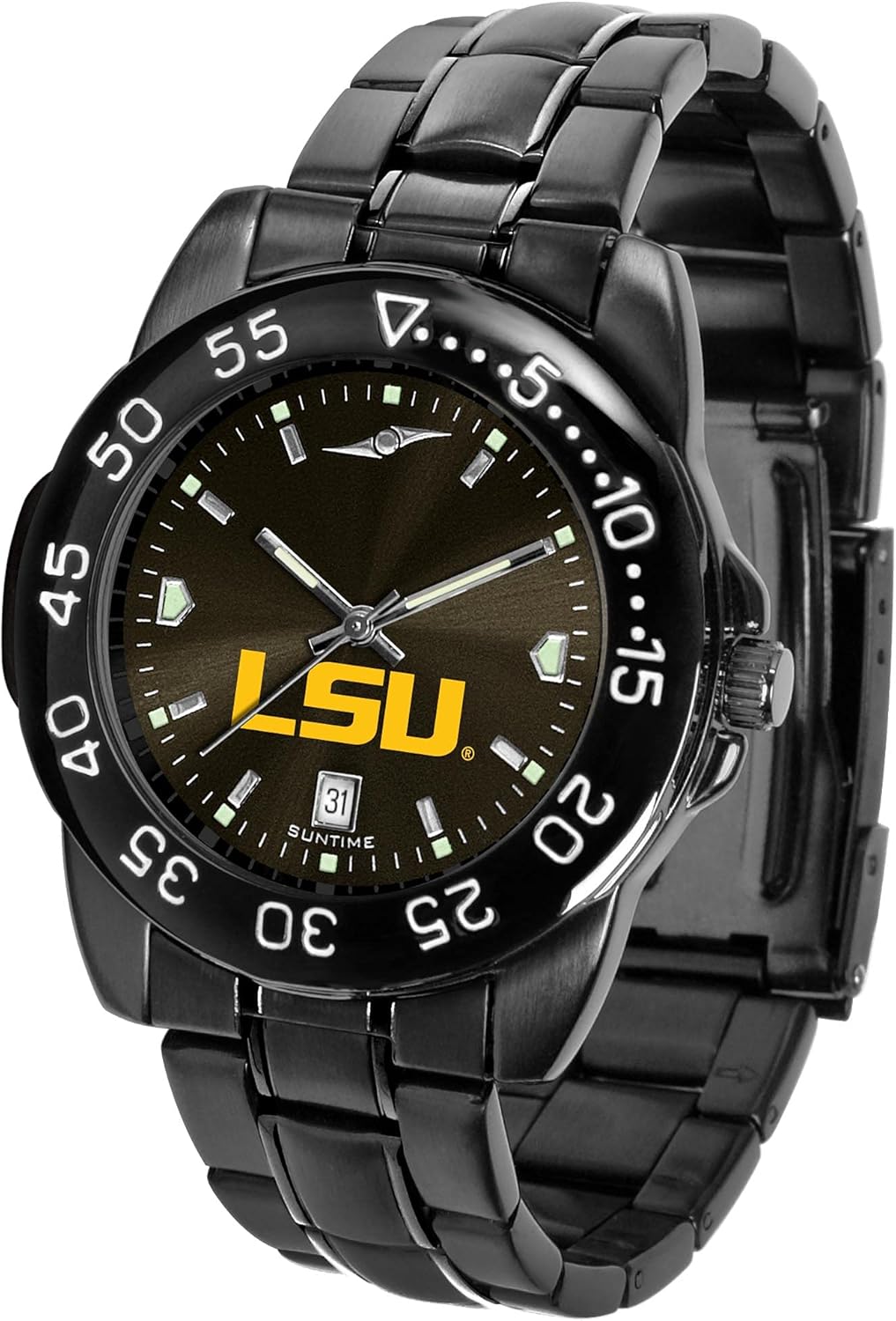 SunTime Men's Fantom Quadrant Collegiate Sport Watch All Black