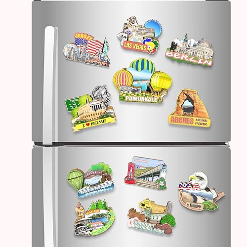 Miniatura 4 de Imán de Pamukkale de pavo para nevera de madera 3D, monumentos de viaje, coleccionables, recuerdos, decoración hecha a mano