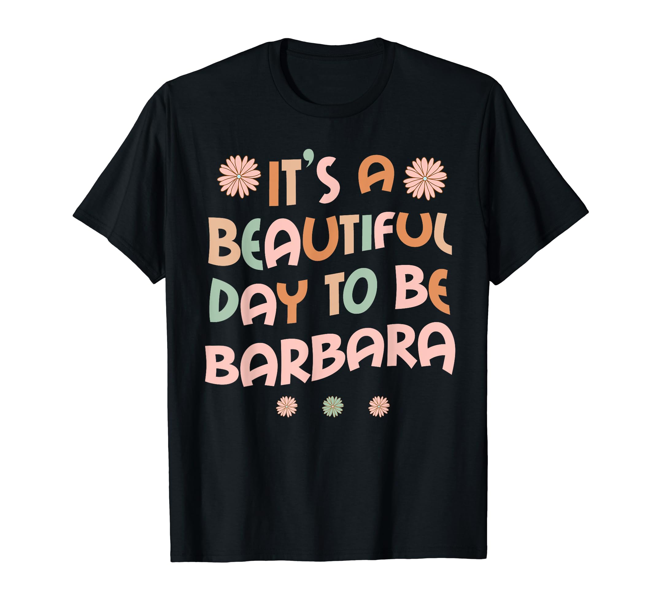 Sarcastic Birthday BARBARA Name Gift Text Joke Women's Unisex-Adults, Unisex-Kids Black Short Sleeve V-Neck T-Shirt Small