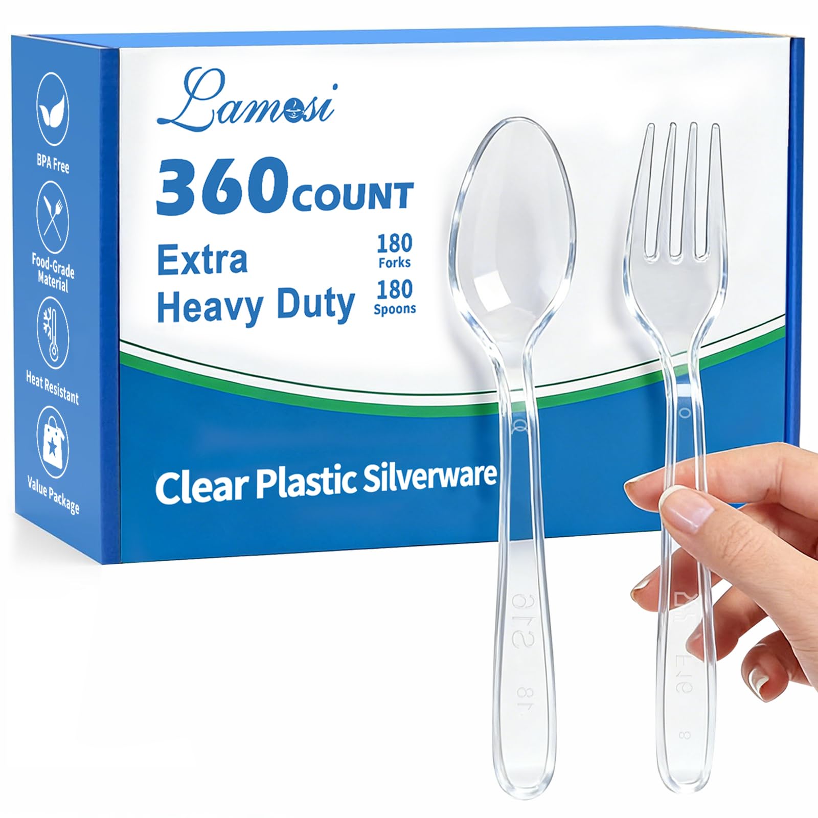 Lamosi 360 Disposable Forks & Spoons -1