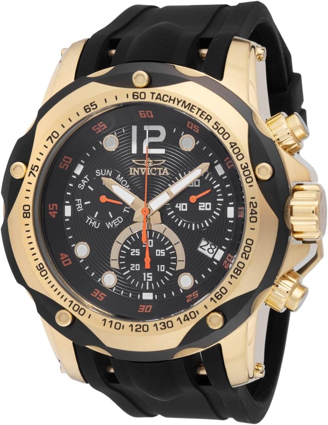 Invicta Speedway Men 51mm Stainless Steel Gold Black dial Z60 FE Quartz Invicta Speedway Men 51mm Stainless Steel Gold Black dial Z60 FE Quartz