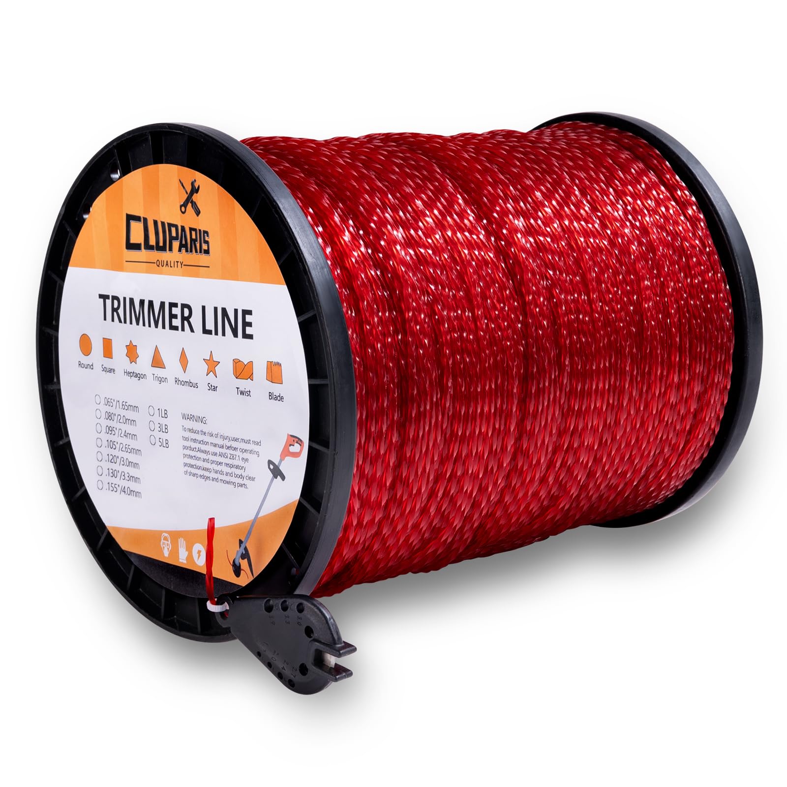 Parts Club String Trimmer Line .095-Inch-by-1765-Foot 5lb Spiral in Spool Red Heavy-Duty Trimmer Cord