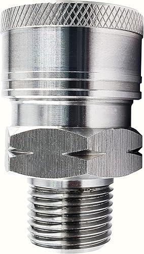 Miniatura 6 de Ultimate Washer Kit de adaptador macho para lavadora a presión de conexión rápida de 38", presión máxima de 5000 PSI, acero inoxidable