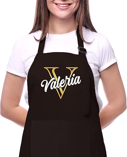 Custom Aprons for Women with Pockets Valentines Day Gift for Adults Personalized Kitchen Gifts for Mom Grandma Mother Women Wife Aprons for Cooking