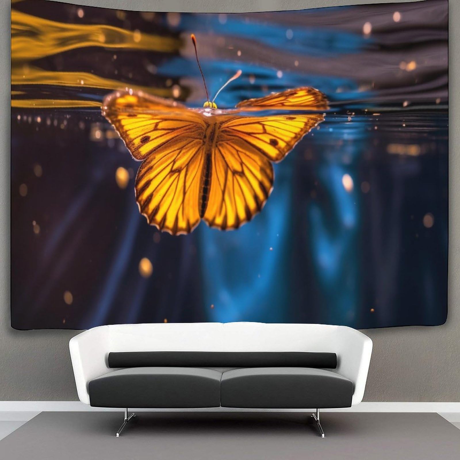 kaiyun Butterfly Tapestry Wall Hanging, for Bedroom Decor Birthday Party Celebration Or Garden Backdrop 70cmx100cm