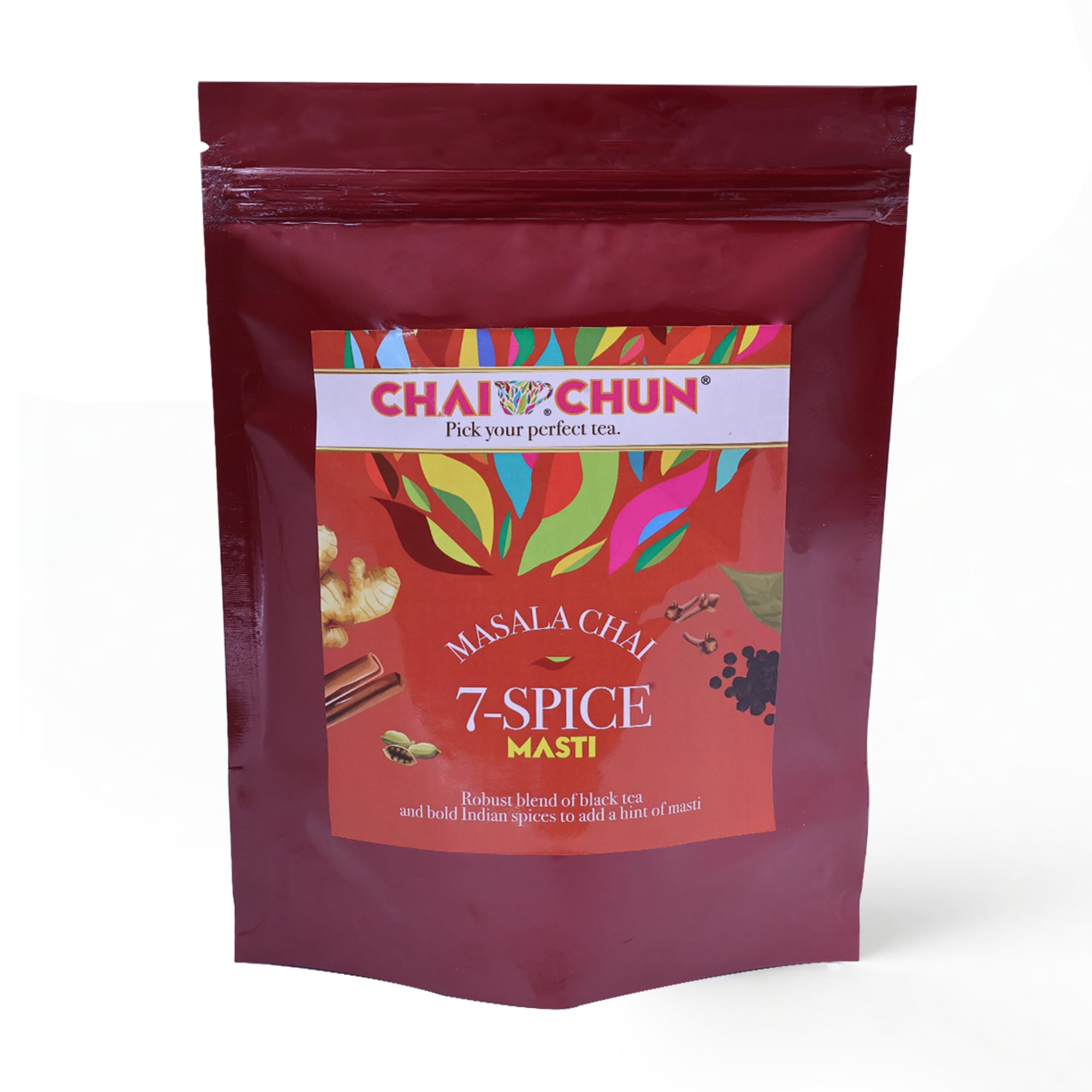 Chai Chun 7-Spice Masti Masala Chai (Pack of 1) - 250 Gm | Full-bodied CTC with 100% Natural spices and herbs | Masala Flavoured Tea, Assam CTC, Chai Patti