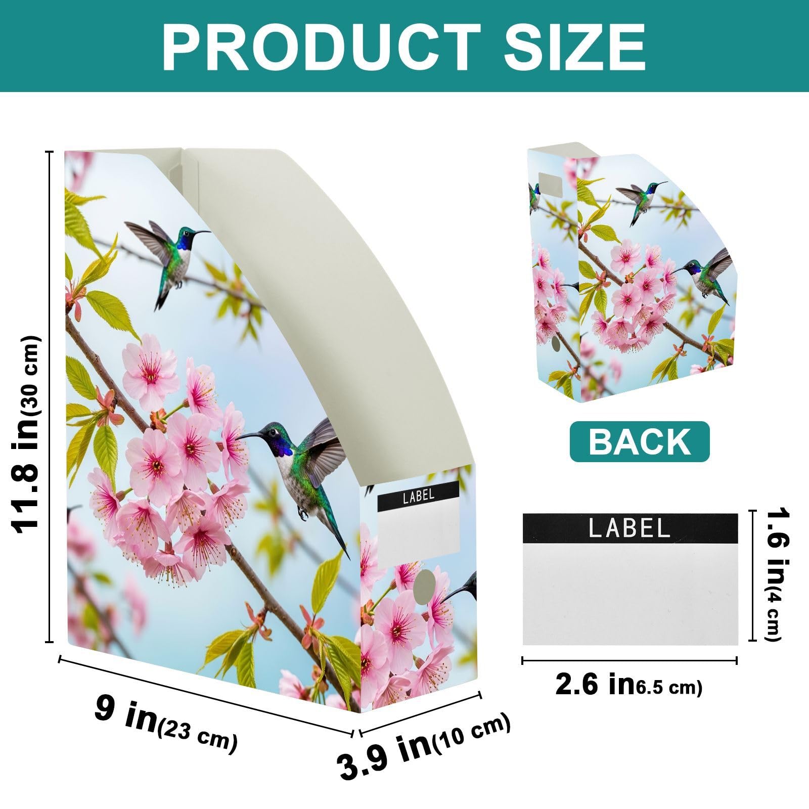 Aesthetic Floral Pink File Folder Organizer, abwischbar