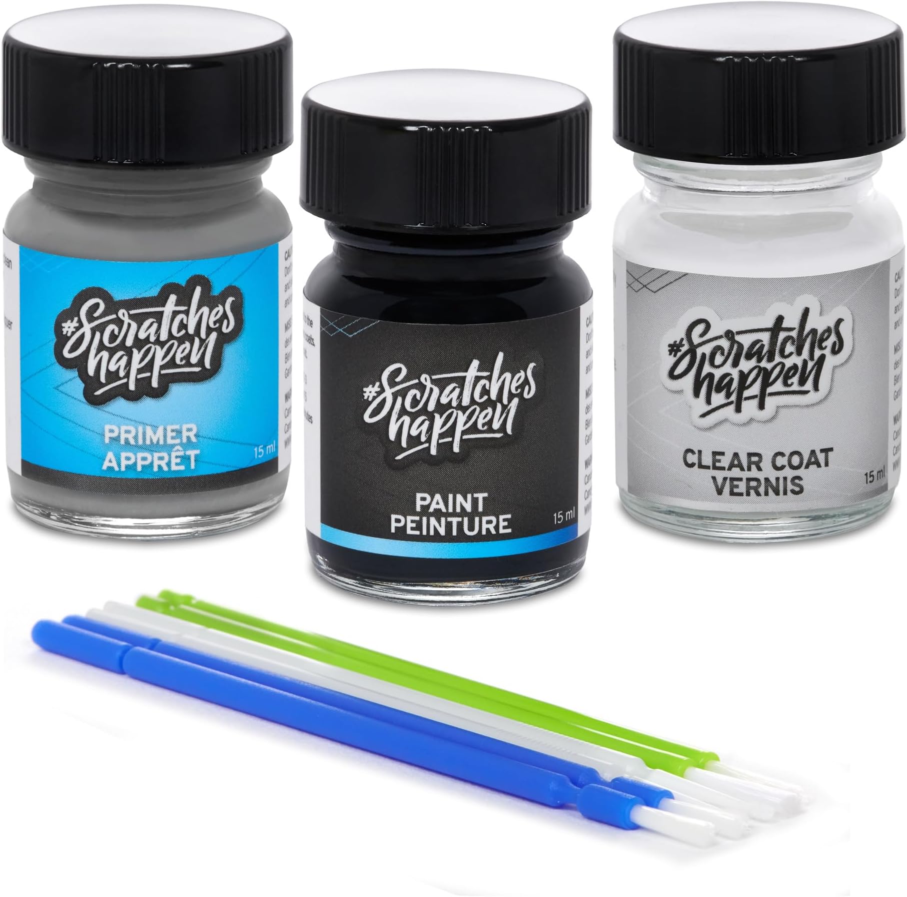 ScratchesHappen Exact-Match Touch Up Paint Kit - Lunar Silver Metallic (NH-830M) for Honda - Preferred (Paint + Clear Coat + Primer)