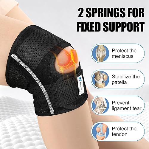 Miniatura 3 de NEENCA Rodillera con bisagras para dolor de rodilla, YHX021-US-Right-L