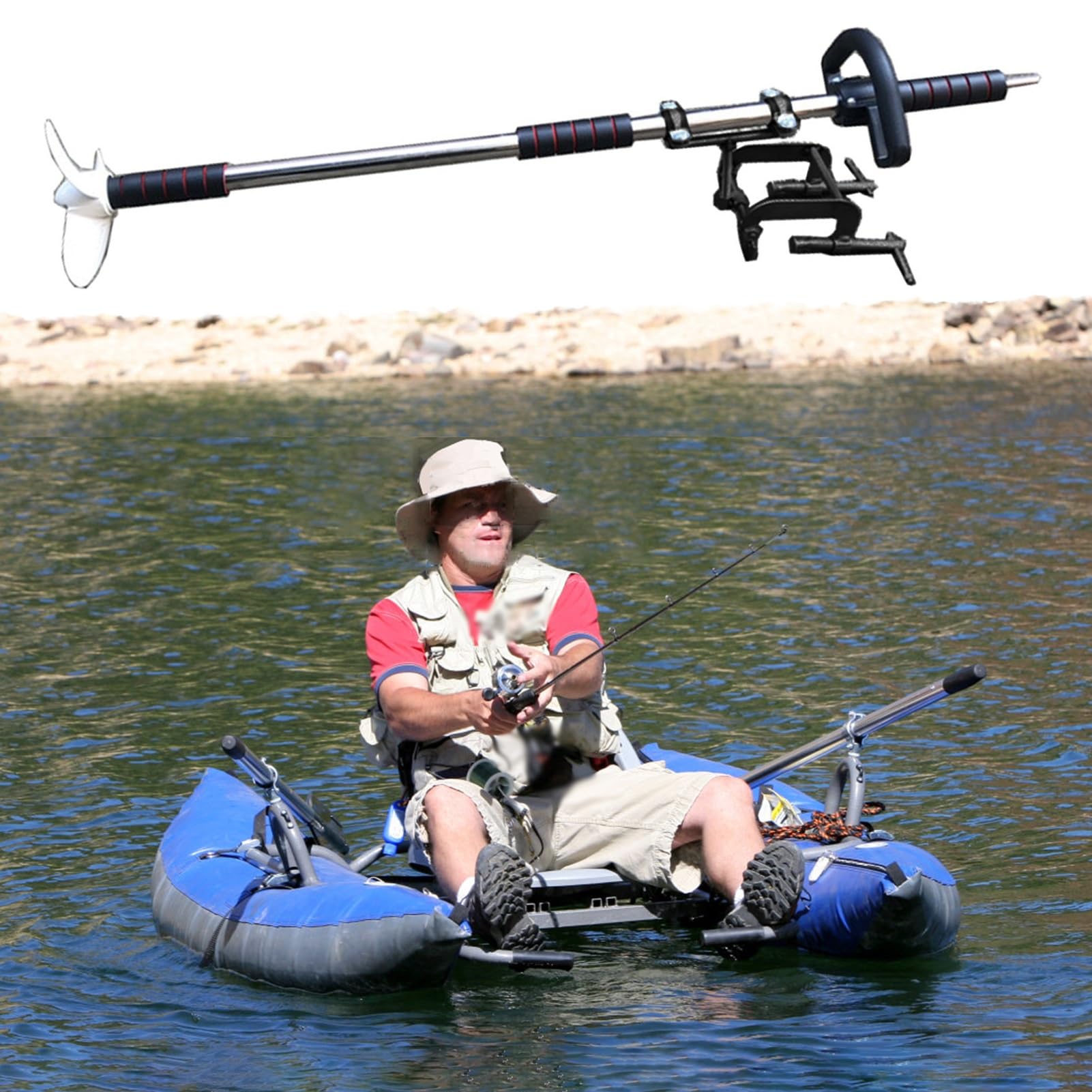 Hélice de perceuse pour kayak et kit moteur de pêche à la traîne pour canoë portatif