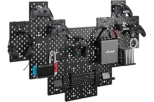 PEGZONE Wall Mount Arcade Game Controller and Headphone Holder
