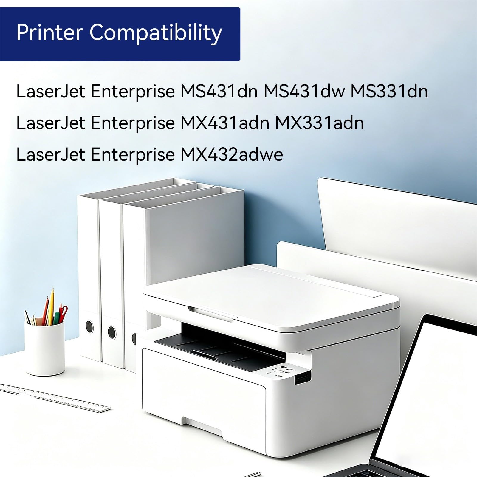 Cartucce toner 55B1000 per Lexmark, senza chip, resa di 3.000 pagine