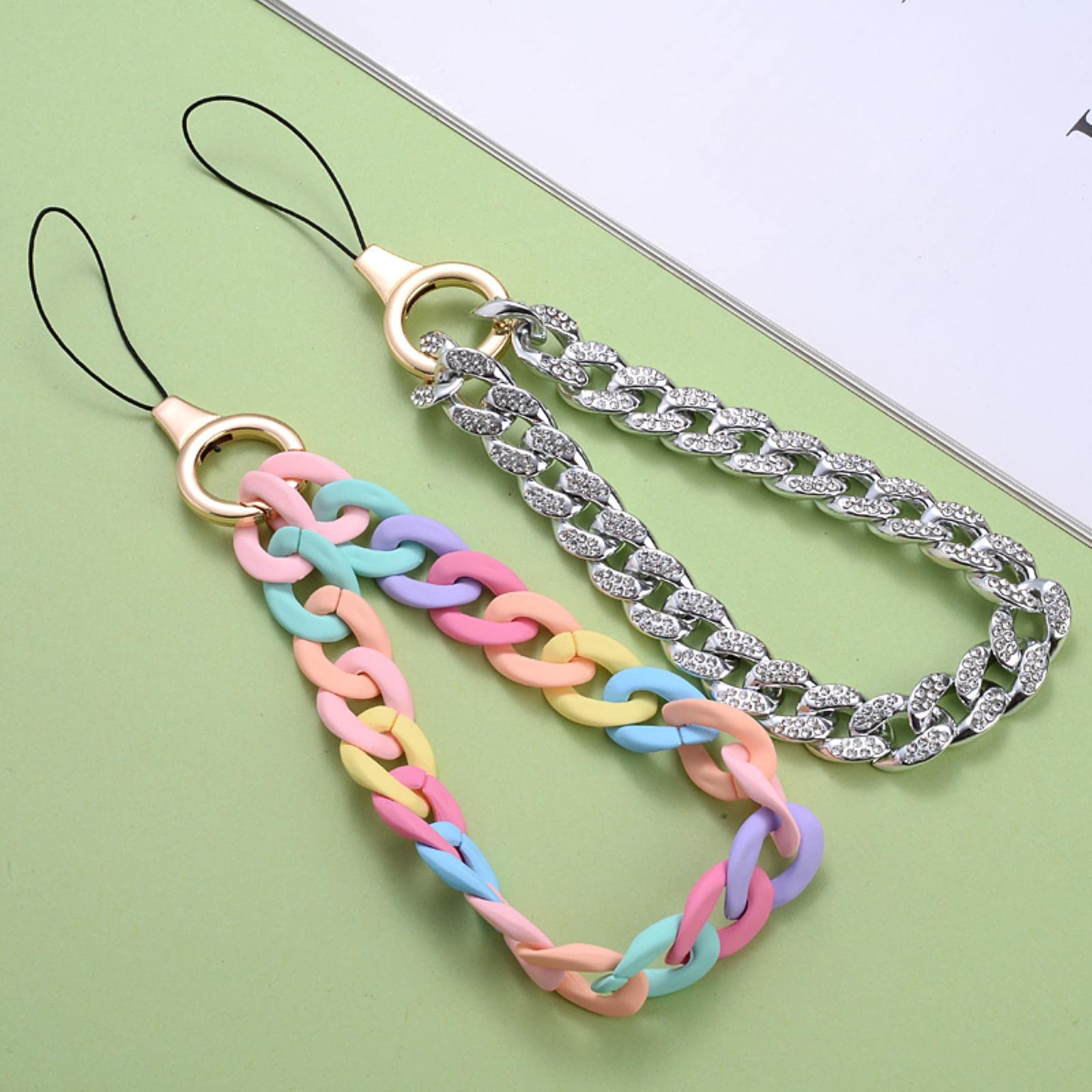 Charmes Acryliques Colorés Pour Téléphone – Chaînes Porte-clés, Lanyard, Accessoires Mode Pour Fille - 2