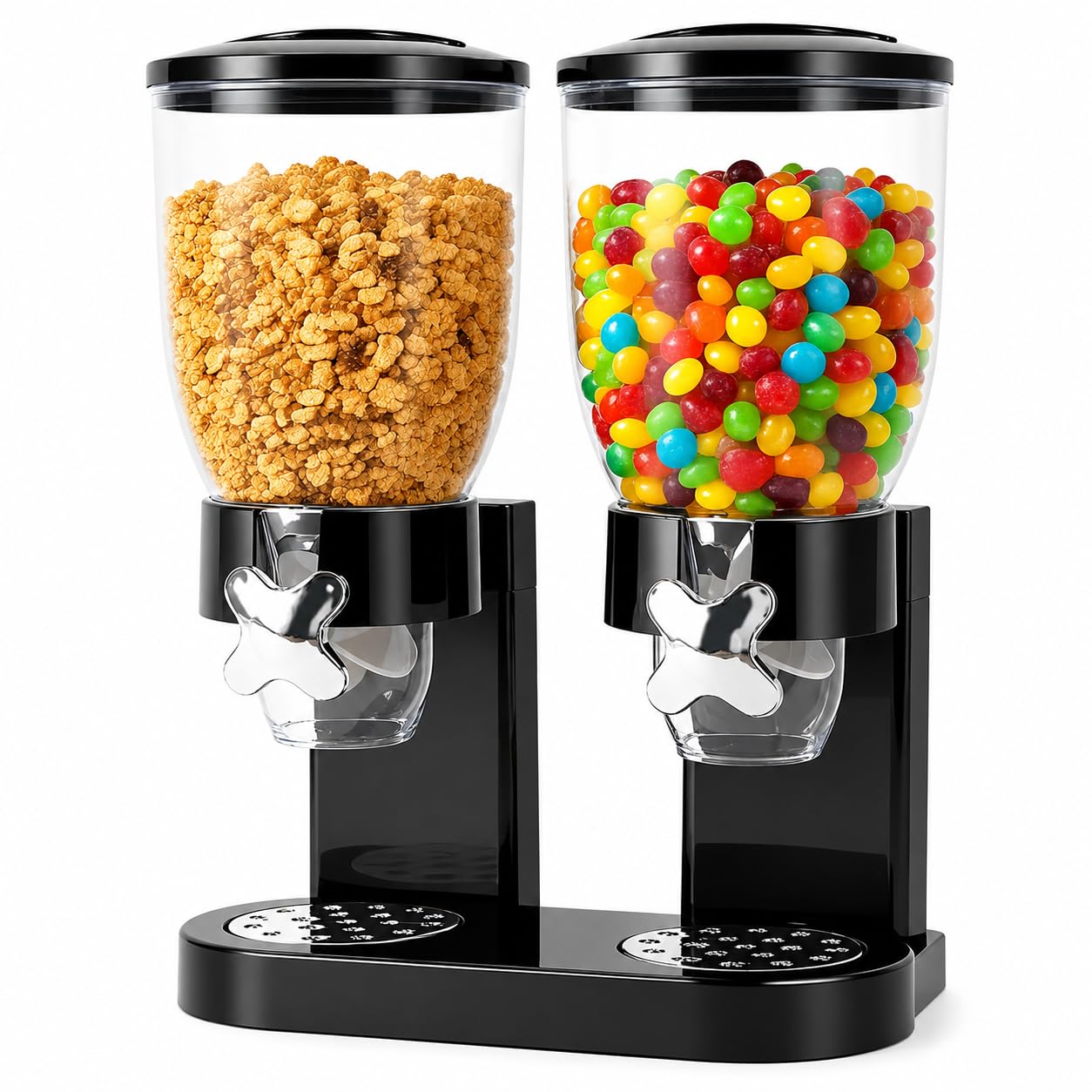 Cereal Dispenser Countertop 2L 2er Pack, Luftdichter Müslispender für die Organisation des Küchenvorratsraums, Ideal für Süßigkeiten, Müsli, Reis, Nüsse, Bohnen, Kaffebohnen