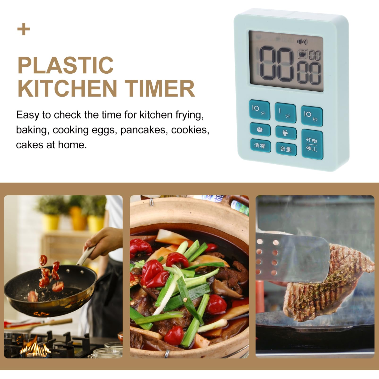 MAGICLULU 3pièces Minuteur De Cuisine Cartoon Minuteur De Bureau Et Chronomètre Apprenant pour Adultes Design Et Créatif sans Pile