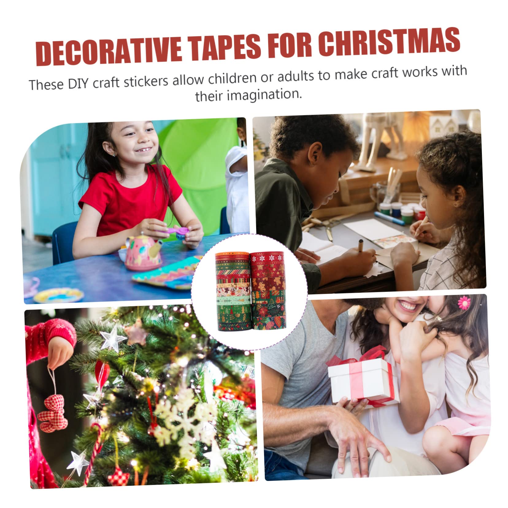 3 Series Cinta Washi Navideña Pegatinas Navideñas Christmas Stickers Cinta Navideña Suministros Para La Fiesta Cintas De Bricolaje Cintas De Cuaderno Papel Japones 21 Rollos*3