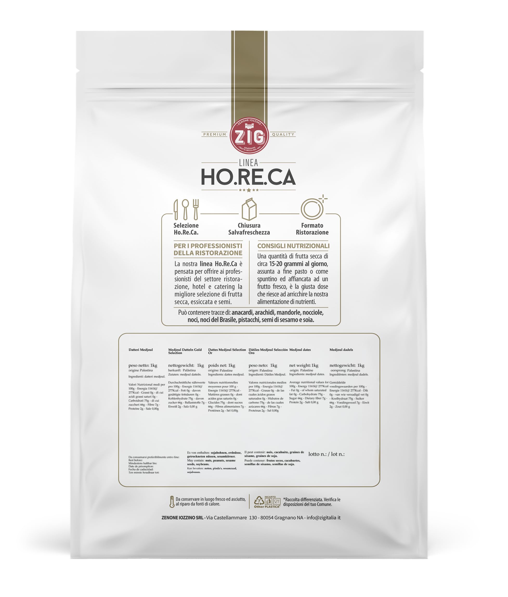 ZIG - HORECA - Datteri Medjoul Selezione Oro prima scelta 1 Kg