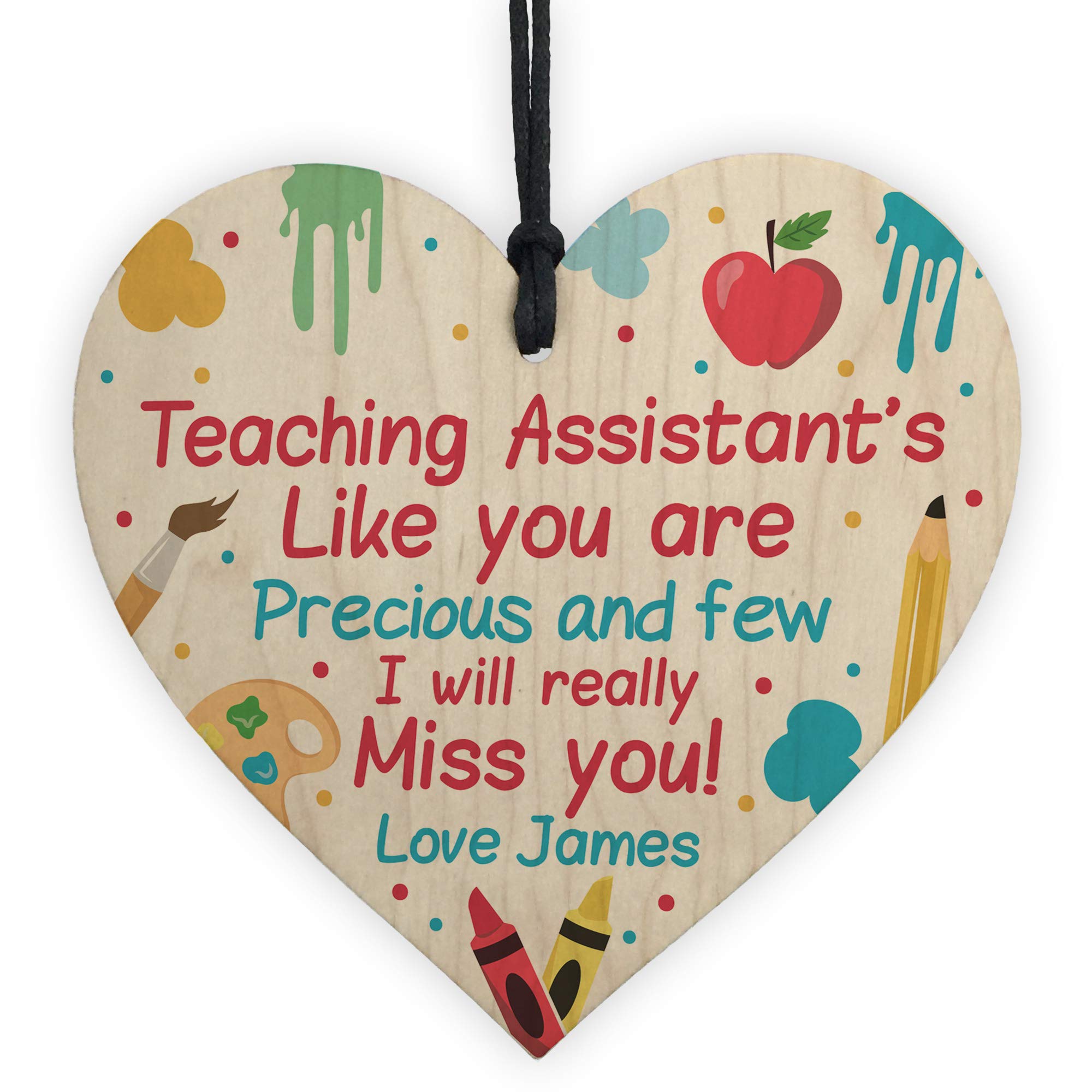 RED OCEAN Personalised Thank you Teaching Assistant Gift Poem School Nursery Pre School Leaving Present