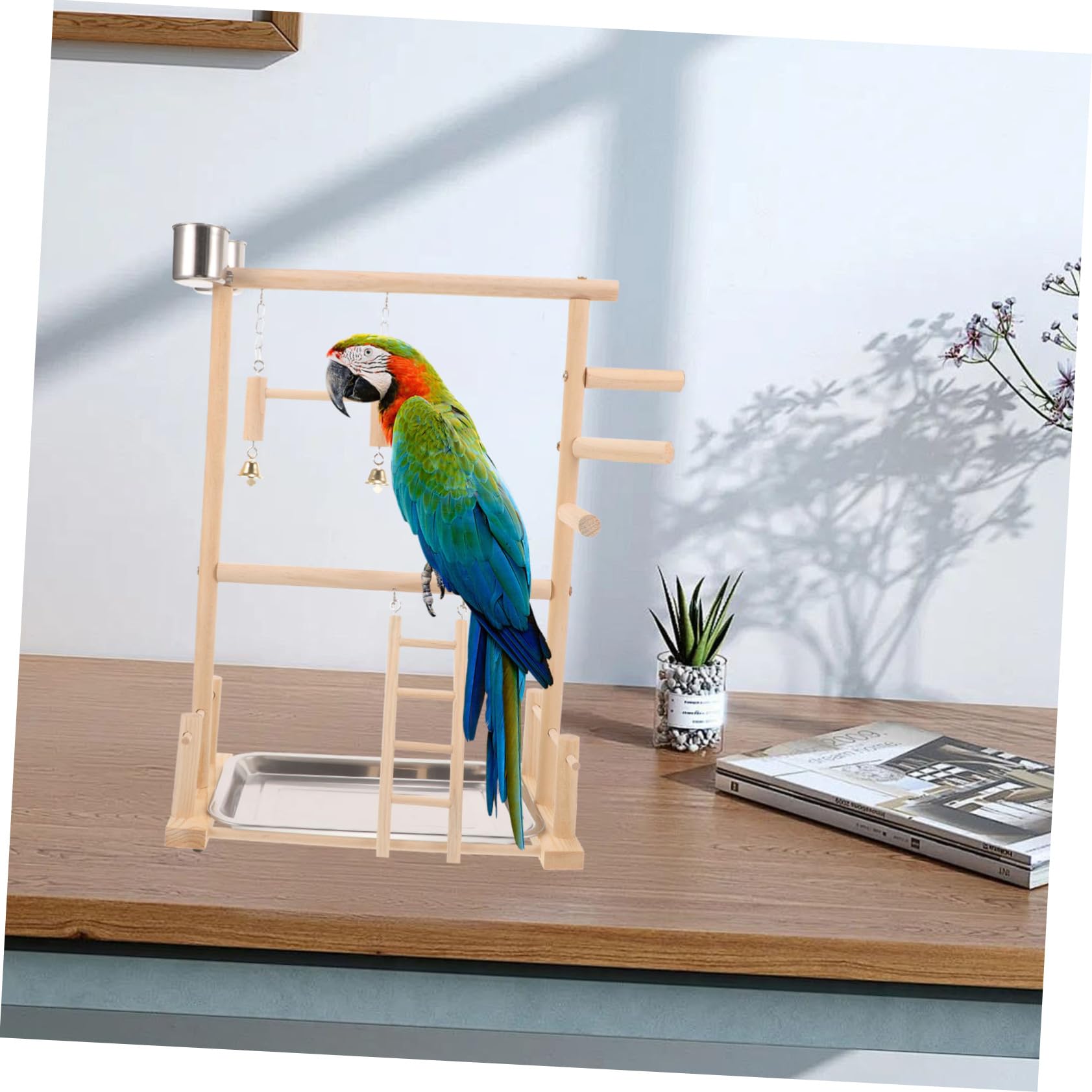 BESPORTBLE 1juego Perchero para Aves Área De Interactiva para Periquitos y Aves Pequeñas Soporte Estable y Seguro para Entrenamiento y Diversión Casa
