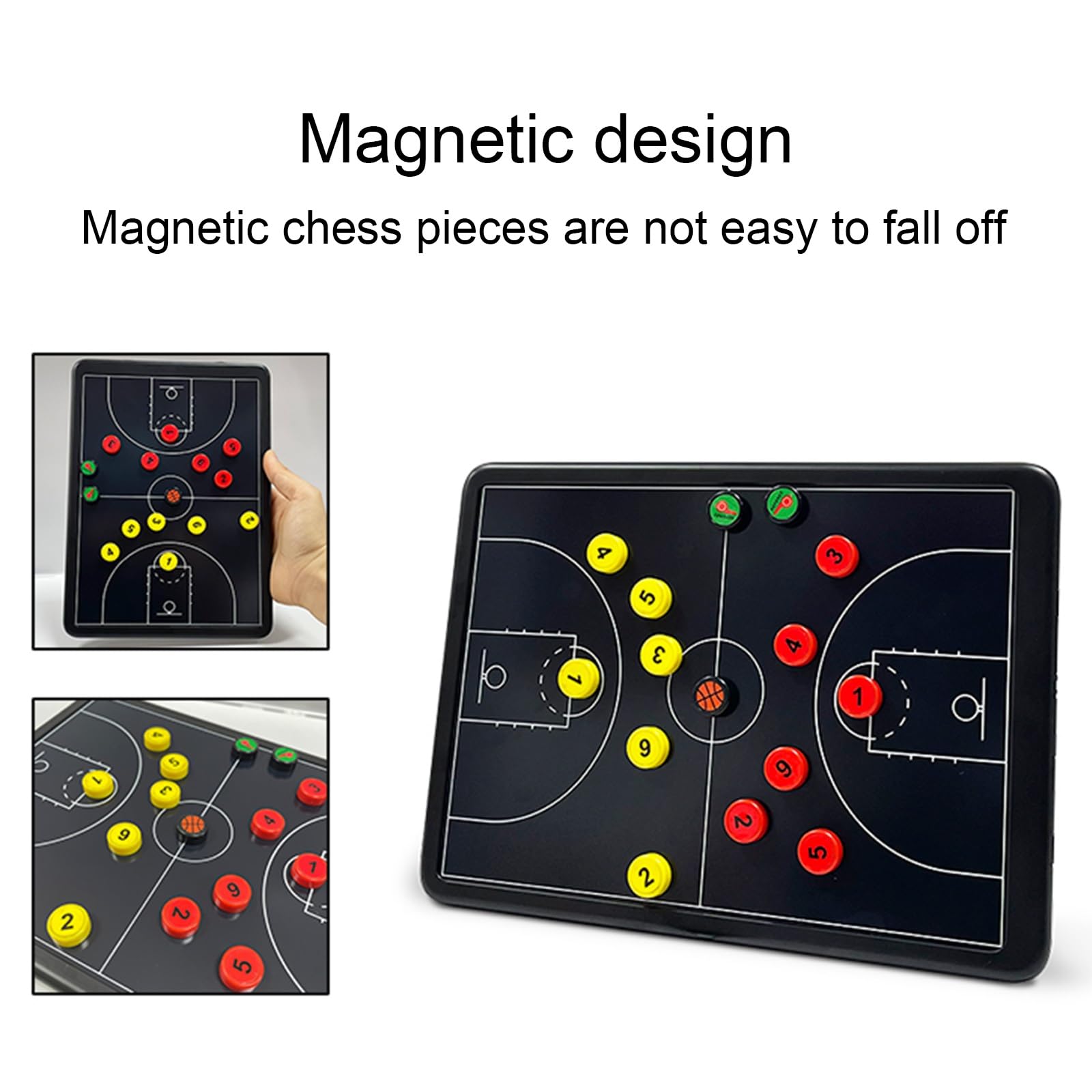 Lavagna Elettronica for Allenatori di Basket, Appunti Tattici Magnetici, Fronte-retro, Superficie di Scrittura Liscia, Schermo LCD, con Penna Stilo, Accessori(9.5x6.9 in)