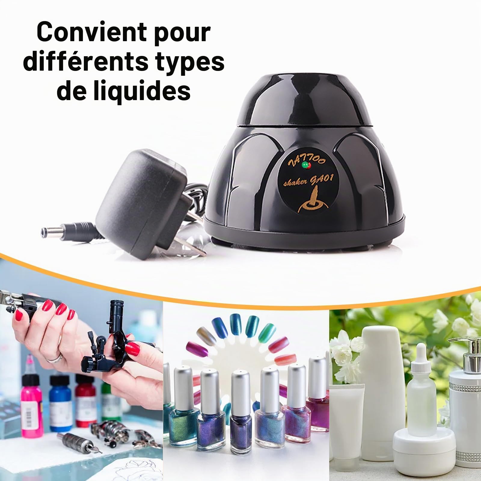 Vortex Mixeur avec 4000 tr/min, Mini Shaker Fonction Tactile, pour Mélanger en Laboratoire, Secouer la Peinture, le Vernis à Ongles, Multi-usage