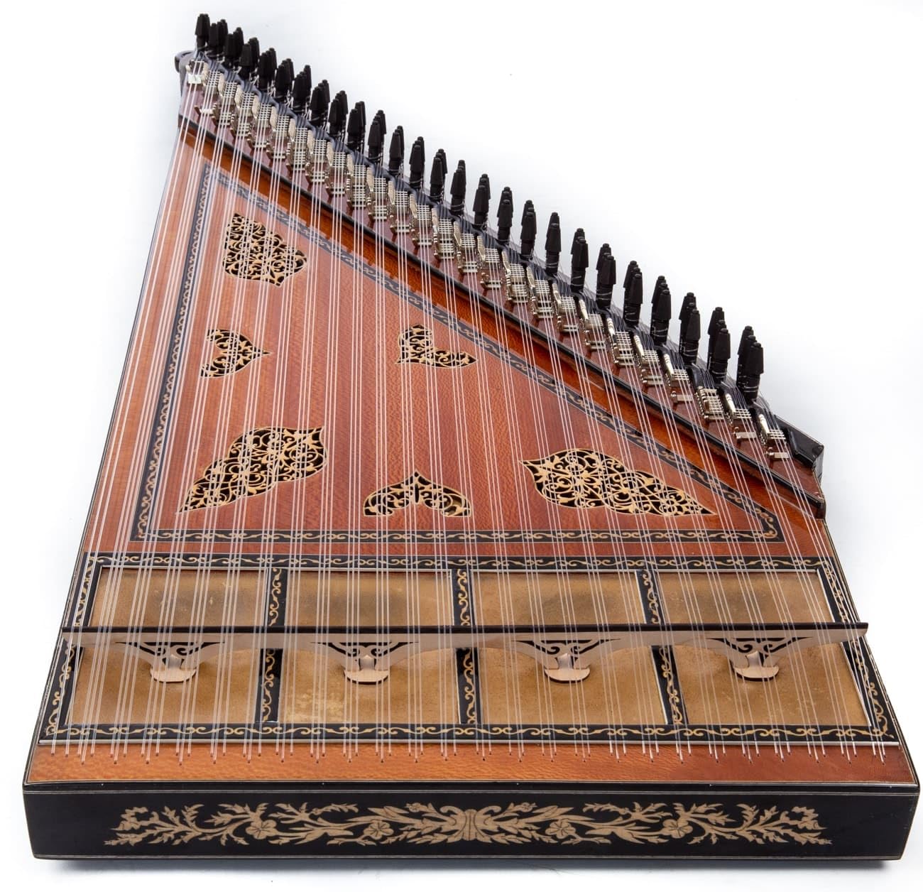 Kanun turco professionale del Maestro Mustafa Saglam, con custodia rigida, plettri, anello e chiave di accordatura, spedizione espressa gratuita