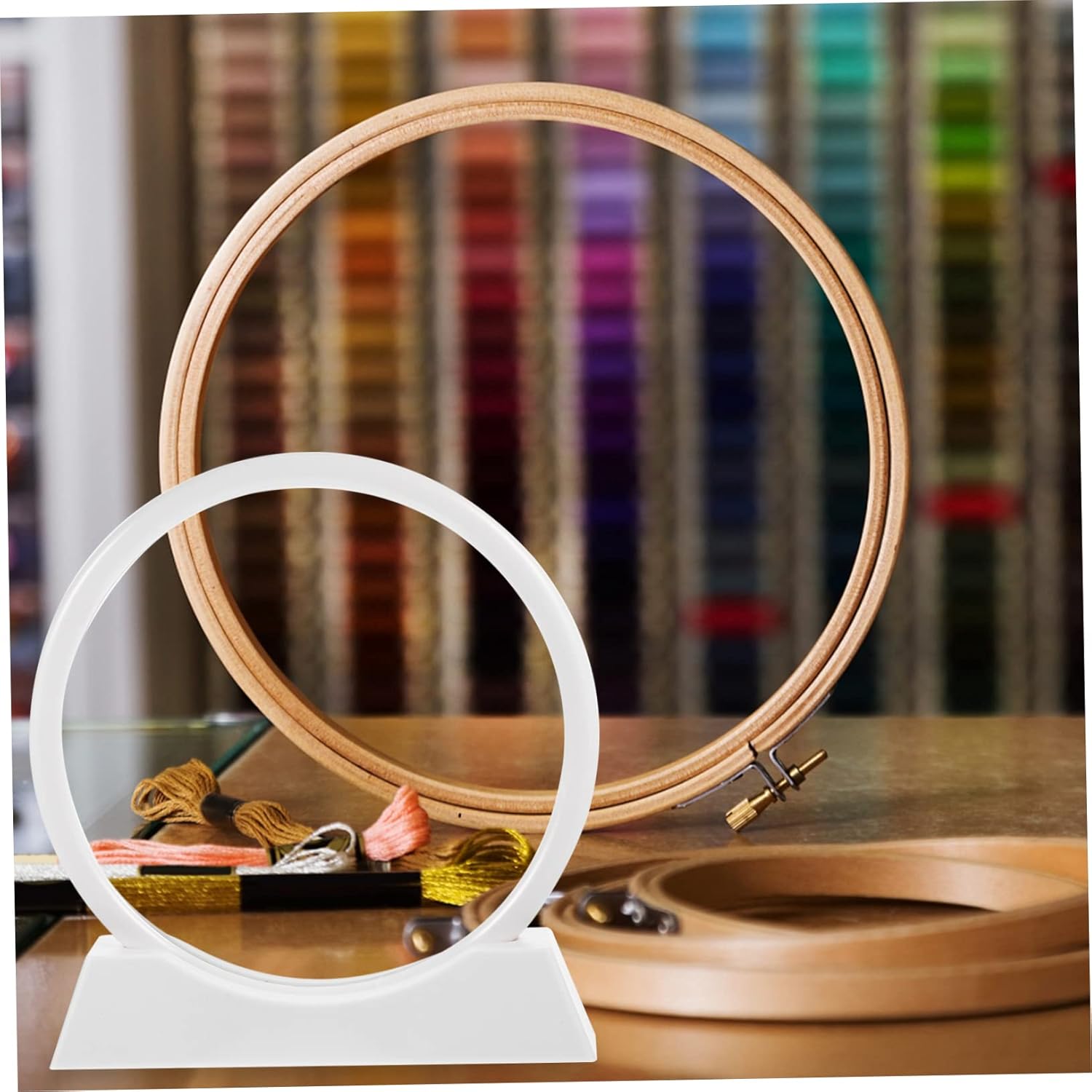 Abaodam DIY Moving Sand Art Picture Kit Round Frame Flowing Sand Decoration for Desk Relaxation and Home Bedroom Living Decor