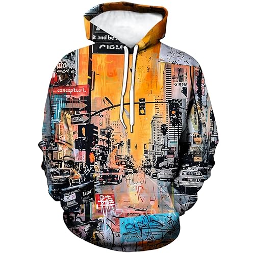 Abstract Art Hoodie for Men Women Trippy Graffiti Hoodies 3D