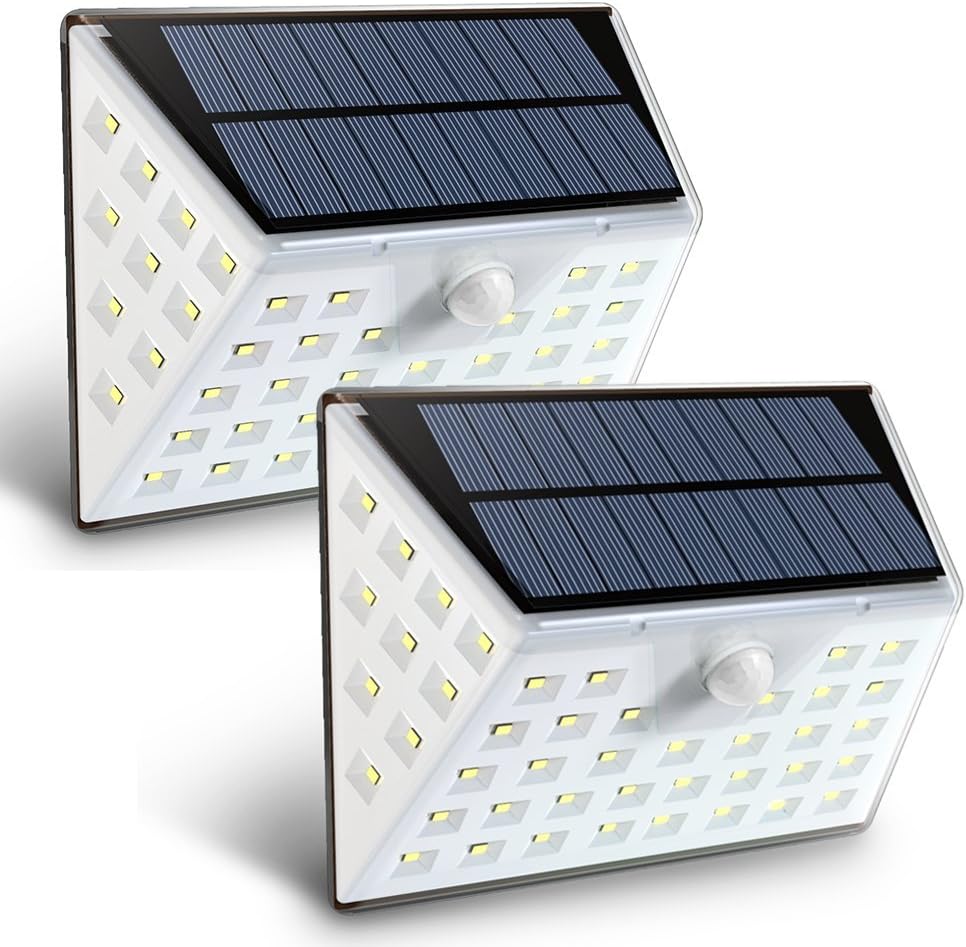 Sofunny 53 LED Solar Lights Outdoor Motion Sensor Security Solar Wall Lights 4 Modes Waterproof Outdoor Lights for Garden, Patio, Yard, Driveway 2