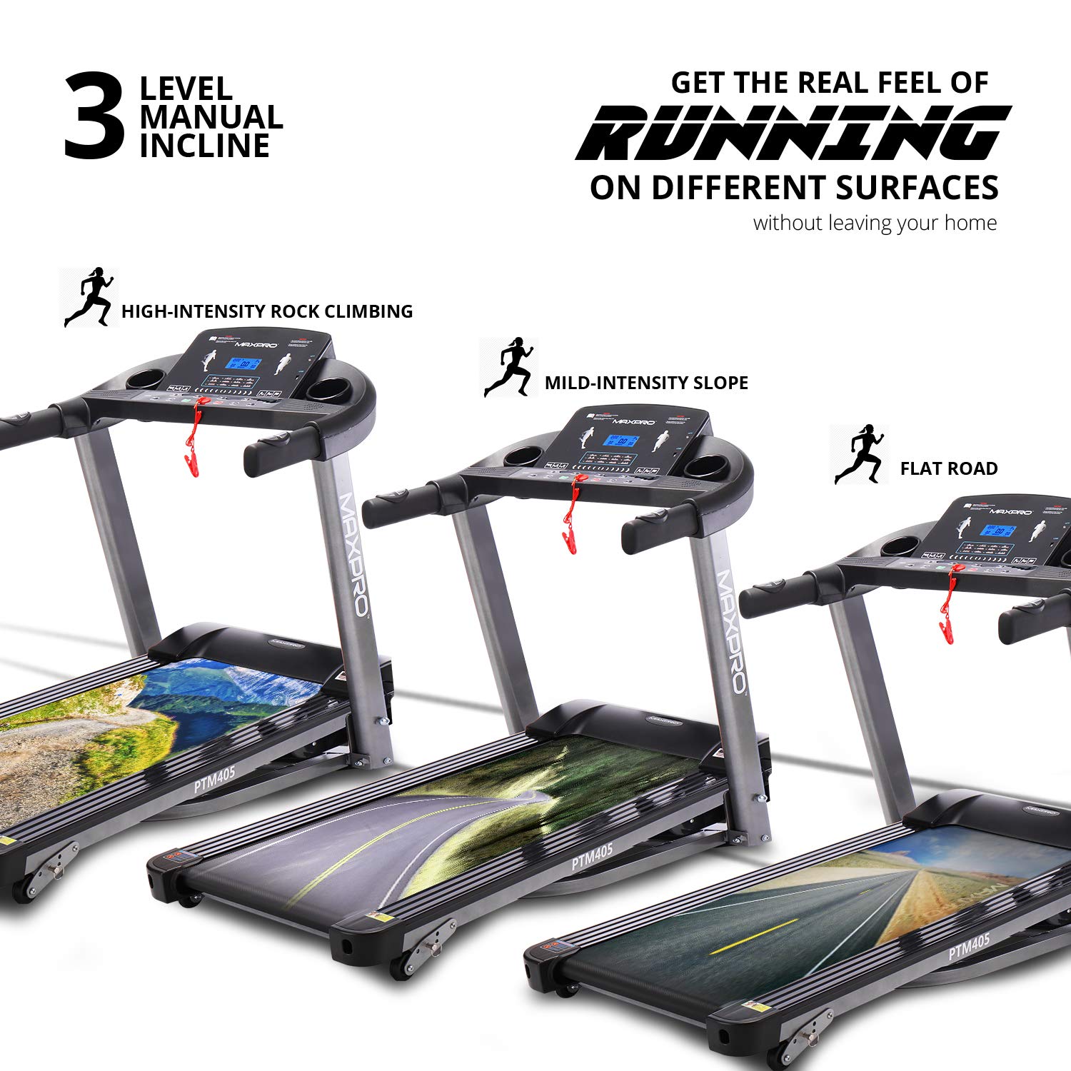 Treadmill Maxpro Ptm405 2hp Treadmill Buy Home Running Machine Online