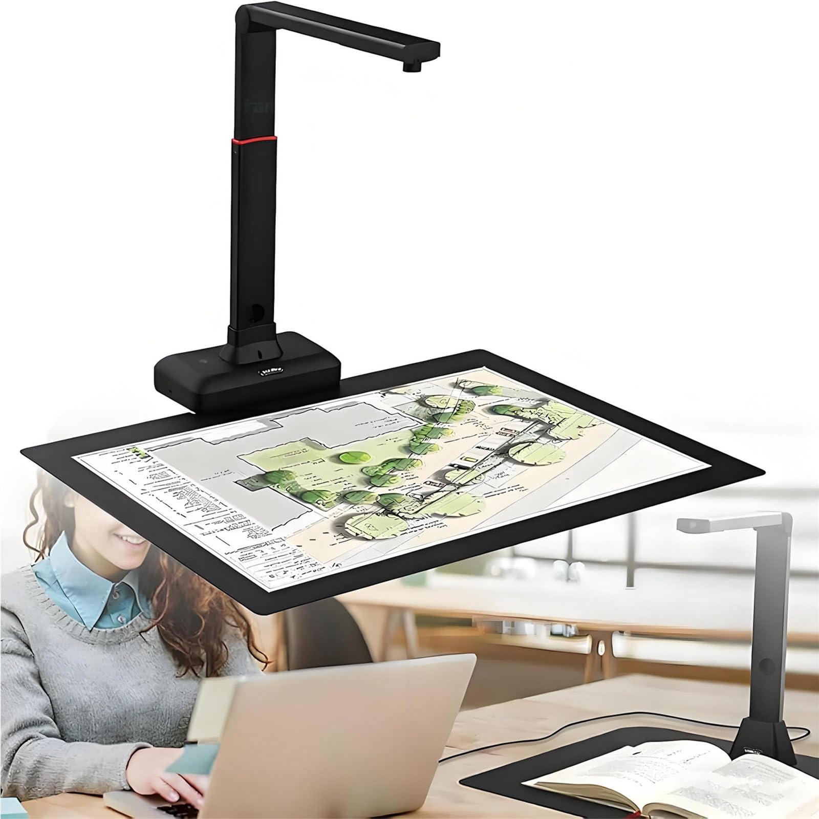 S21 A2 Scanner de Documents - Résolution 23MP, Parfait pour la numérisation Rapide de Grands Documents et Livres. Compatible avec OCR multilingue, Mac et Windows