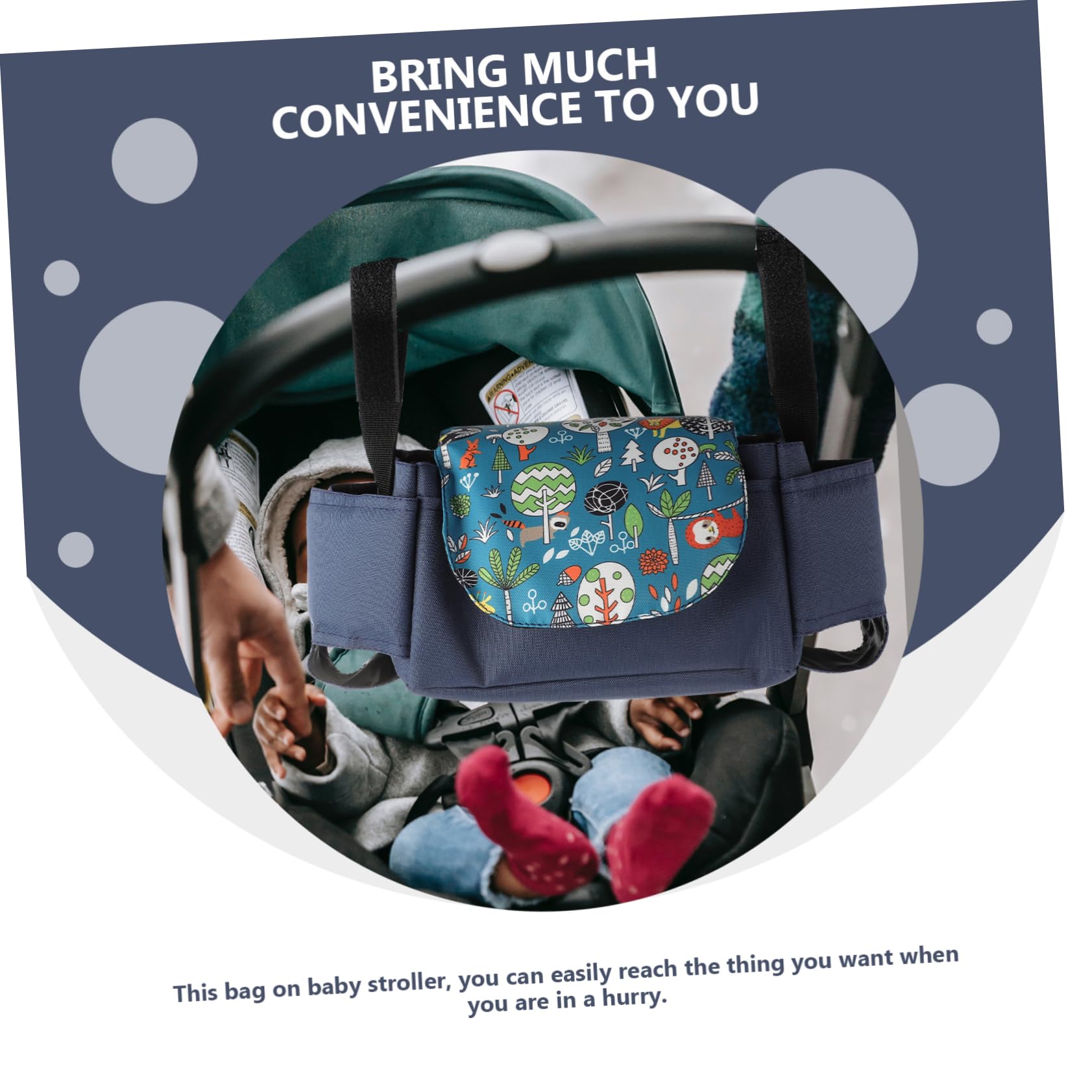 2stücke Stroller Organizer Bag Mit Getränkehalter Für Multifunktionale Wickeltasche Praktisch Für Kinderwagen Hält Flaschen Und Windeln Ordentlich Für Unterwegs