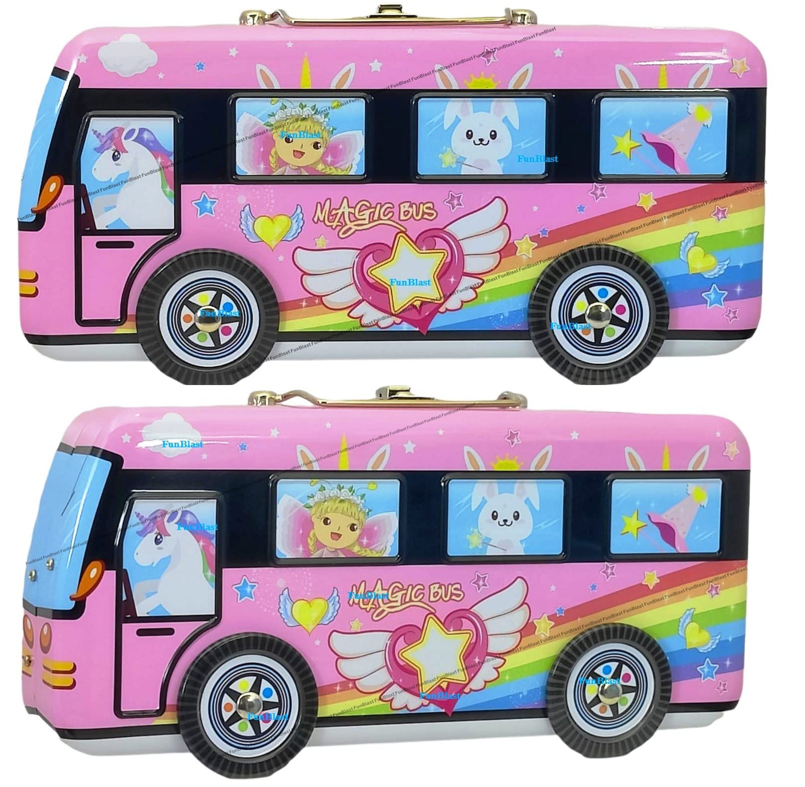 FunBlast Metal Pencil Box for Kids – Multi-Layer Stationary Pencil Box for Kids Pen and Pencil Case with Wheels - Stationary Organizer for Kids/Birthday Return Gift (Blue) (B09RN5PZZN) Amazon Price History, Amazon Price Tracker