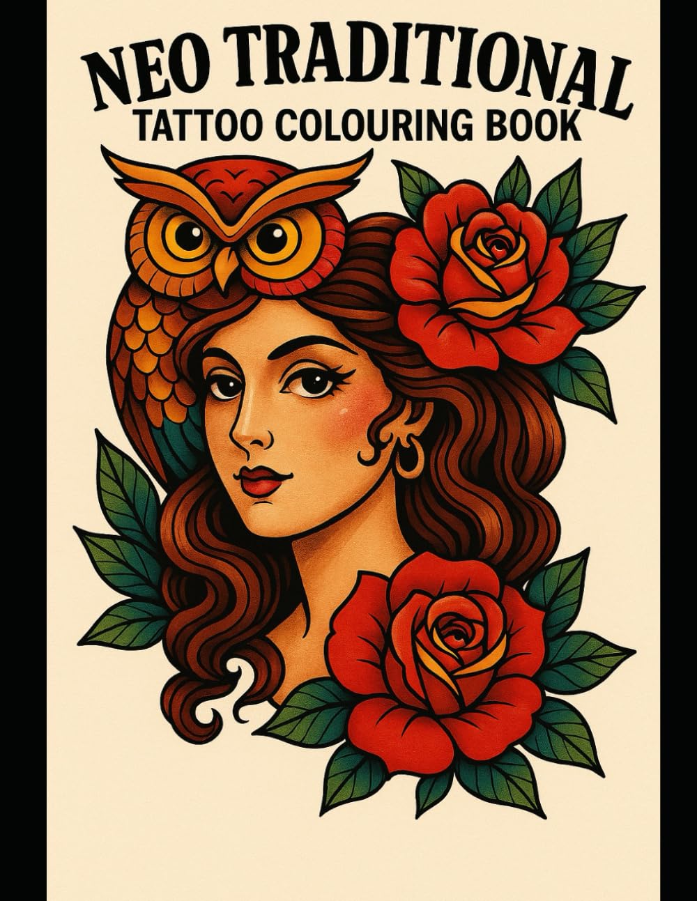 Neo Traditional Tattoo Colouring Book