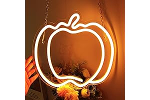 Pumpkin LED Neon Light Signs, Thanksgiving Halloween Birthday Party Wall Decor Sign
