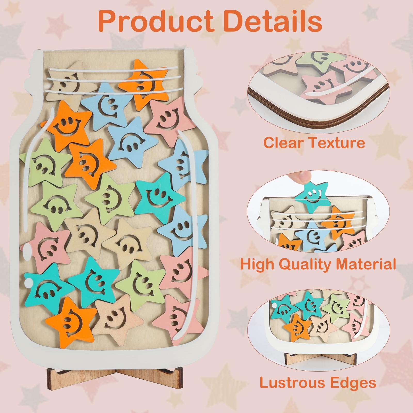 KATIMI Reward Jar with Star Tokens, Reward Jars for Children Star Jar Reward System - Image 4