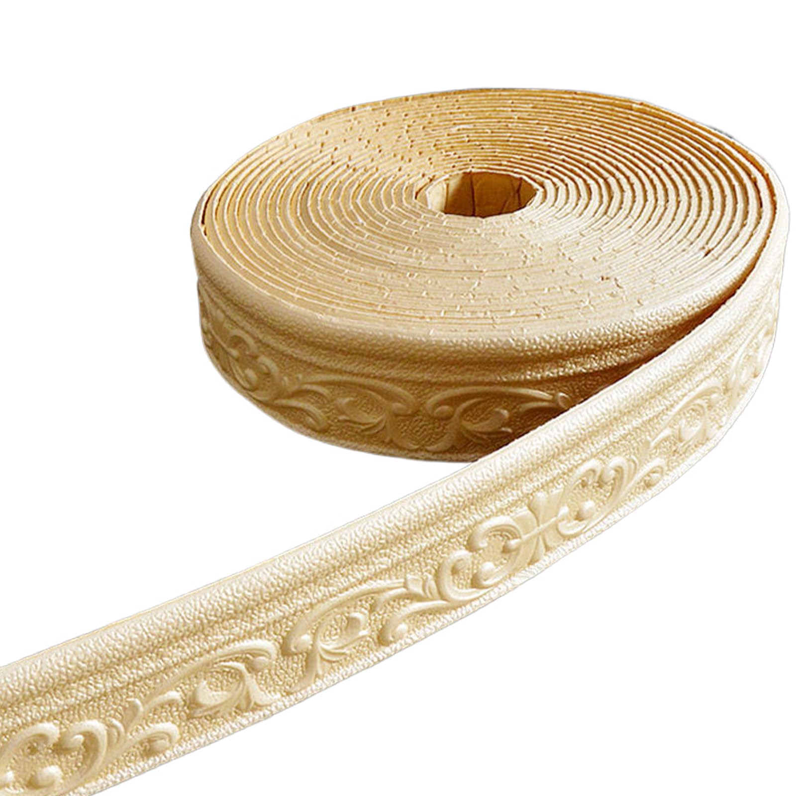 Peel and Stick Crown Molding, Crown Molding Peel and Stick, Length 10m Width 3 Inch Mirror Frame Border, Self-Adhesive Flexible 3D Decorative Line for Mirror Wall Edge