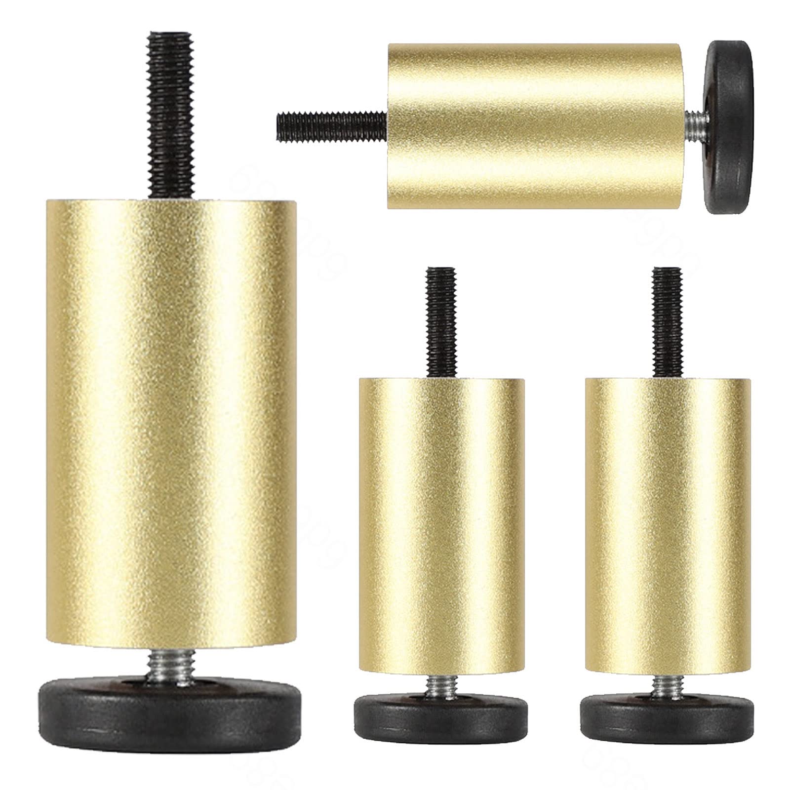 Furniture Legs Black/Gold/Silver, 4 Pcs, Table Legs Metal, Adjustable Furniture Feet, Furniture Replacement Legs 10cm 15cm 20cm 25cm 30cm 35cm 40cm 60cm, For Soft Desk,Black-35cm/13.7in