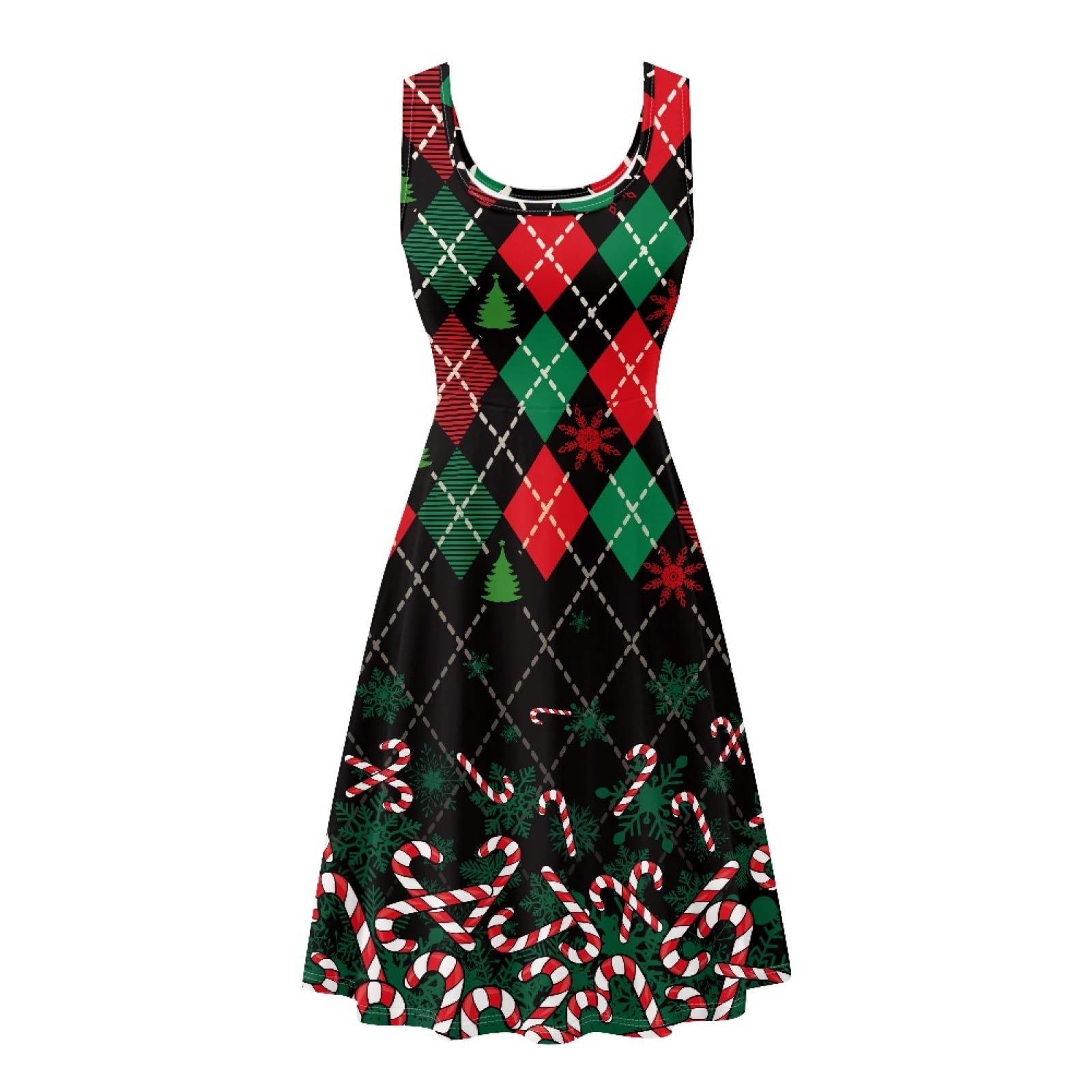 Dreaweet Casual Sleeveless Dresses for Women Girls, Round Neck Tank Dresses with Pockets Summer Sundress Size XS-4XL