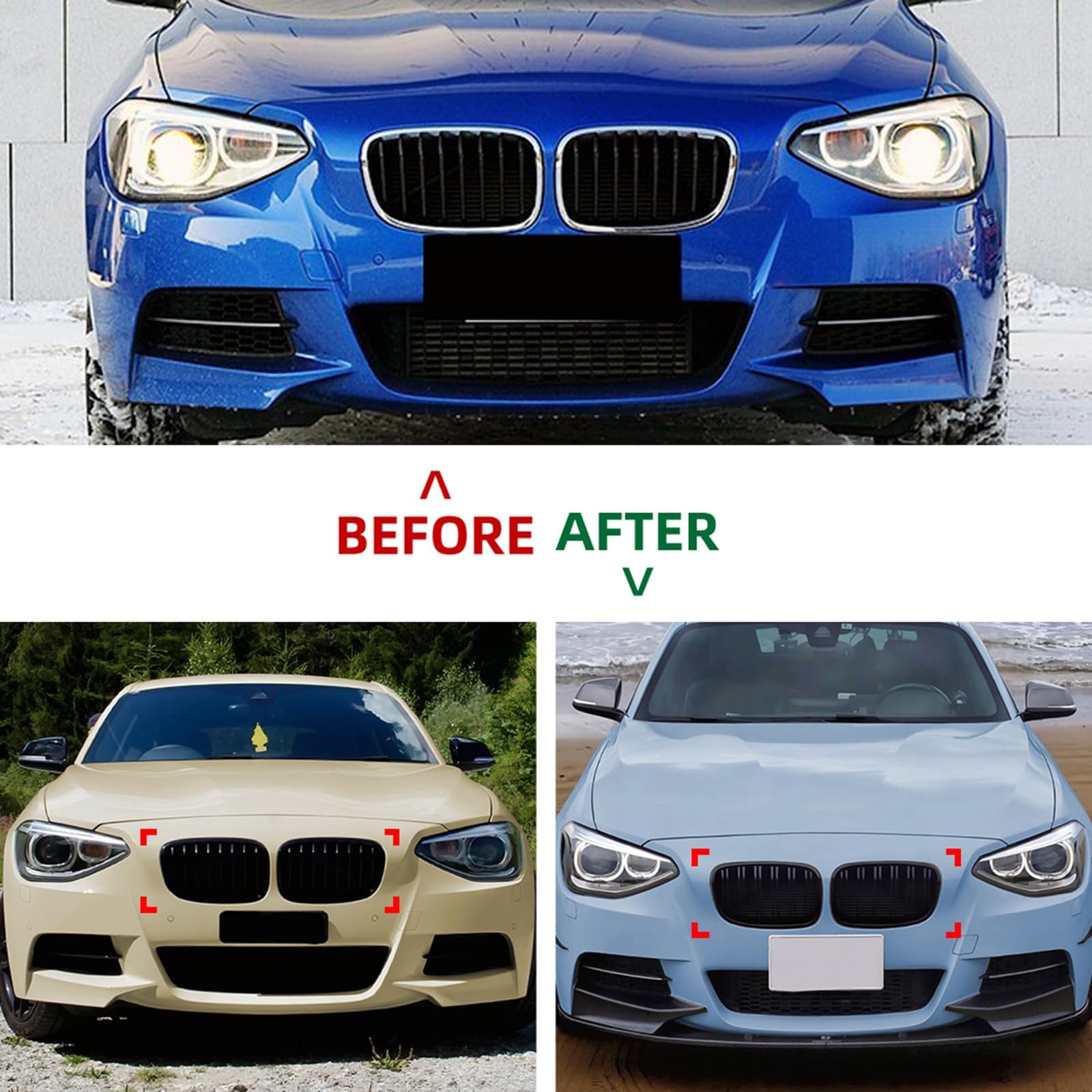 F20 F21 Grille Noire Pour BMW Série 1 F20 F21 114 116 118 120 125 M135 M140 Single Grille 2011 2012 2012 2014 Noir Brillant