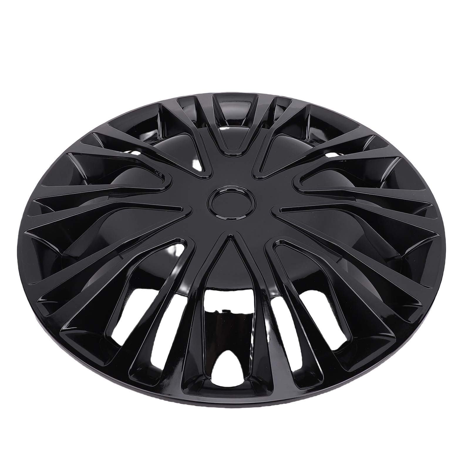 Dilwe 4 copricerchi in plastica ABS resistente, decorazione per auto da 40,6 cm, per modelli di pneumatici R16 (nero)