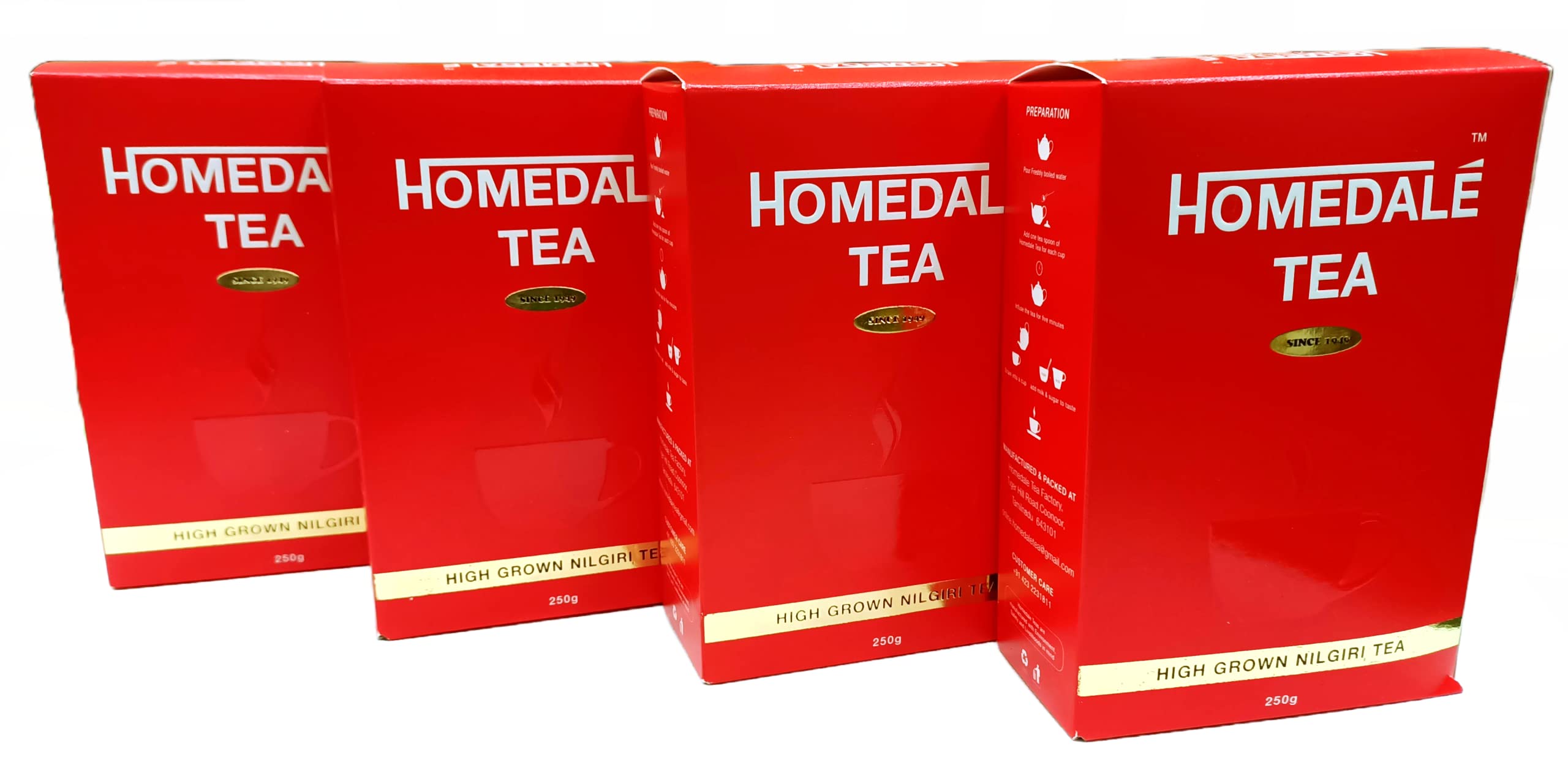 Homedale Tea 250 g | Pack of 4 | Total 1 Kg | High Grown Nilgiri CTC Tea (B0C46X79XW) Amazon Price History, Amazon Price Tracker